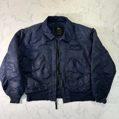 Alpha Industries B-15 Flight Jacket Navy Blue 90s L