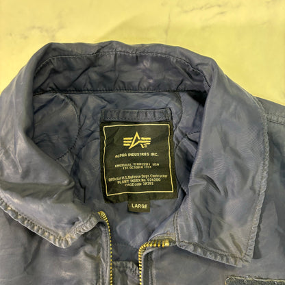 Alpha Industries B-15 Flight Jacket Navy Blue 90s L