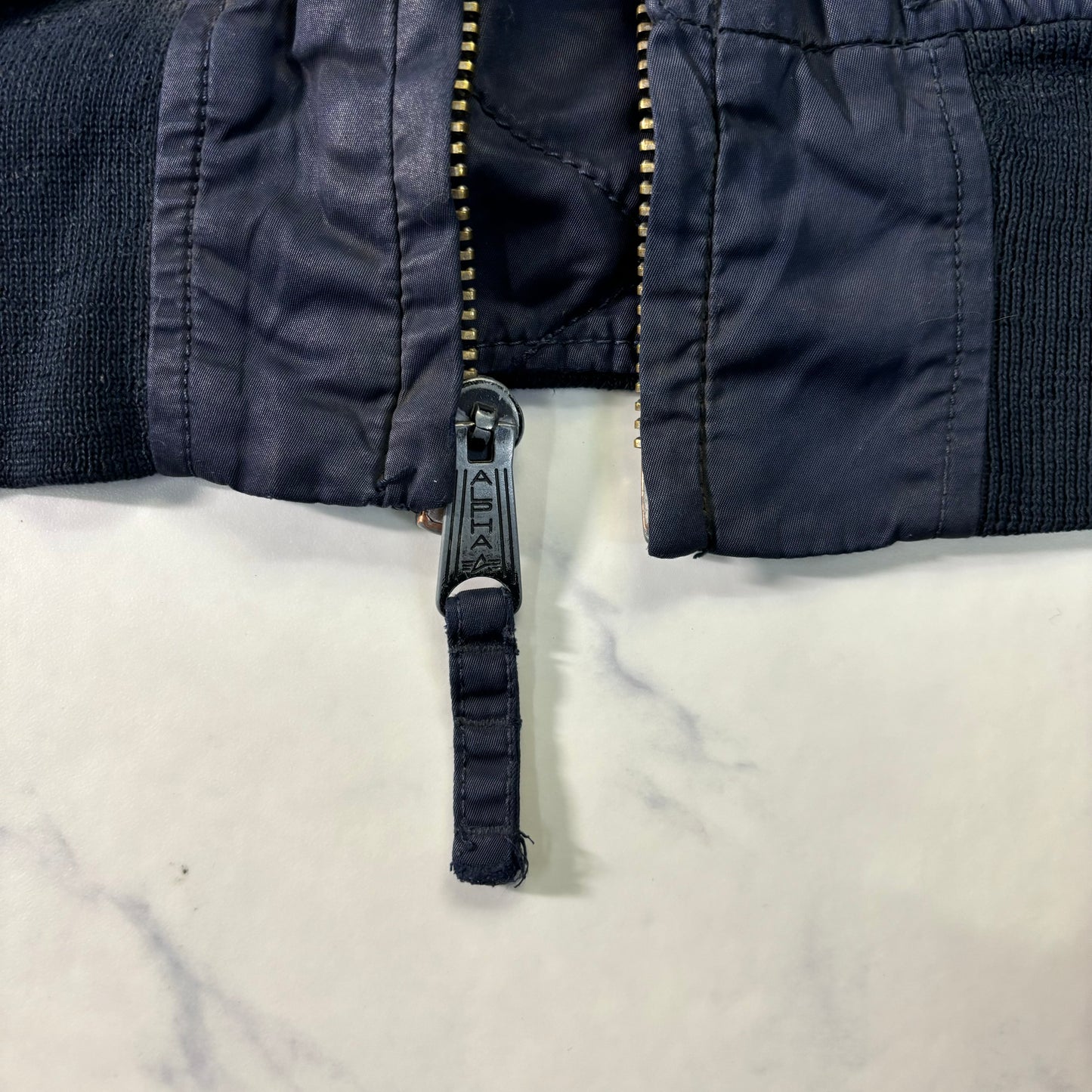 Alpha Industries B-15 Flight Jacket Navy Blue 90s L