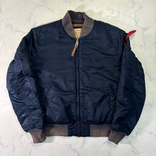 Alpha Industries MA-1 Flight Jacket Navy Blue 90s