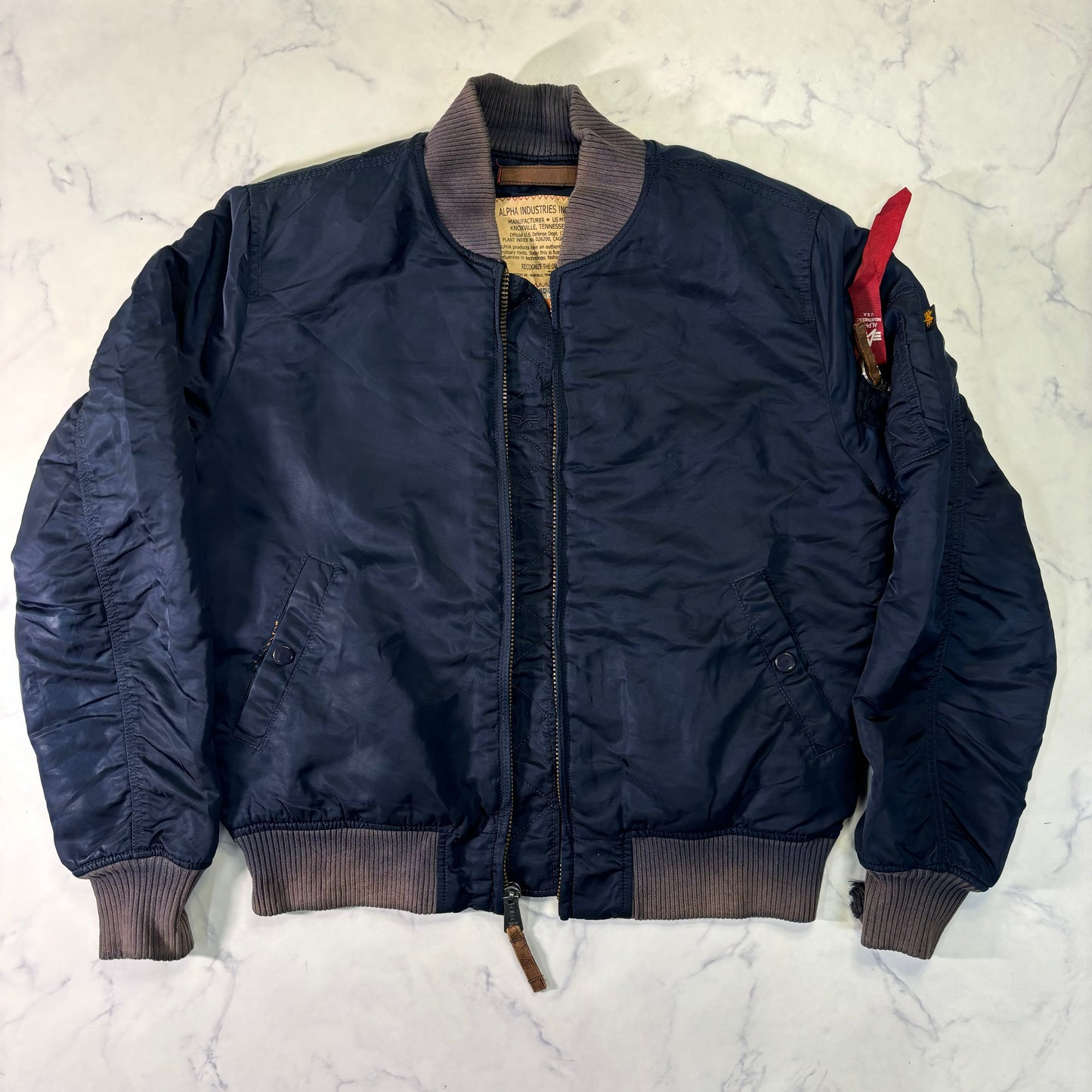 Alpha Industries MA-1 Flight Jacket Navy Blue 90s