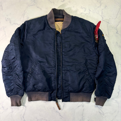 Alpha Industries MA-1 Flight Jacket Navy Blue 90s