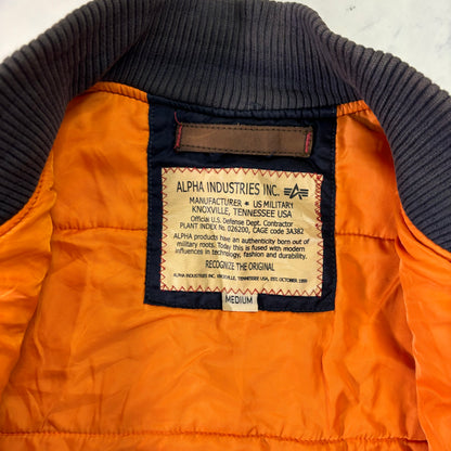 Alpha Industries MA-1 Flight Jacket Navy Blue 90s