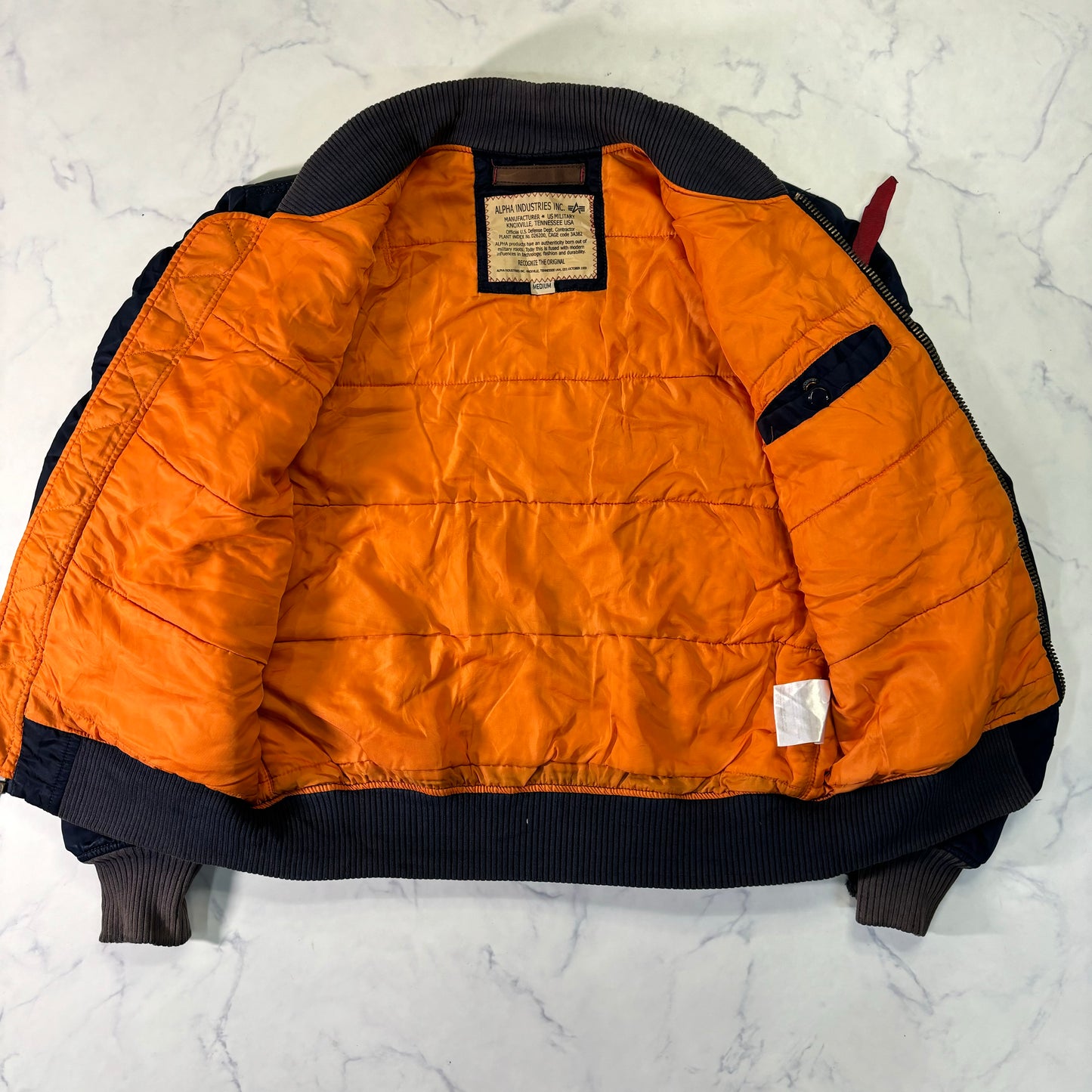 Alpha Industries MA-1 Flight Jacket Navy Blue 90s