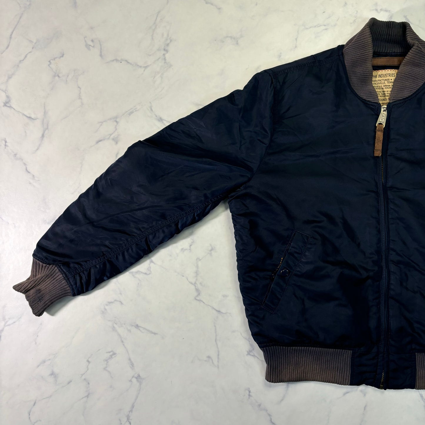 Alpha Industries MA-1 Flight Jacket Navy Blue 90s