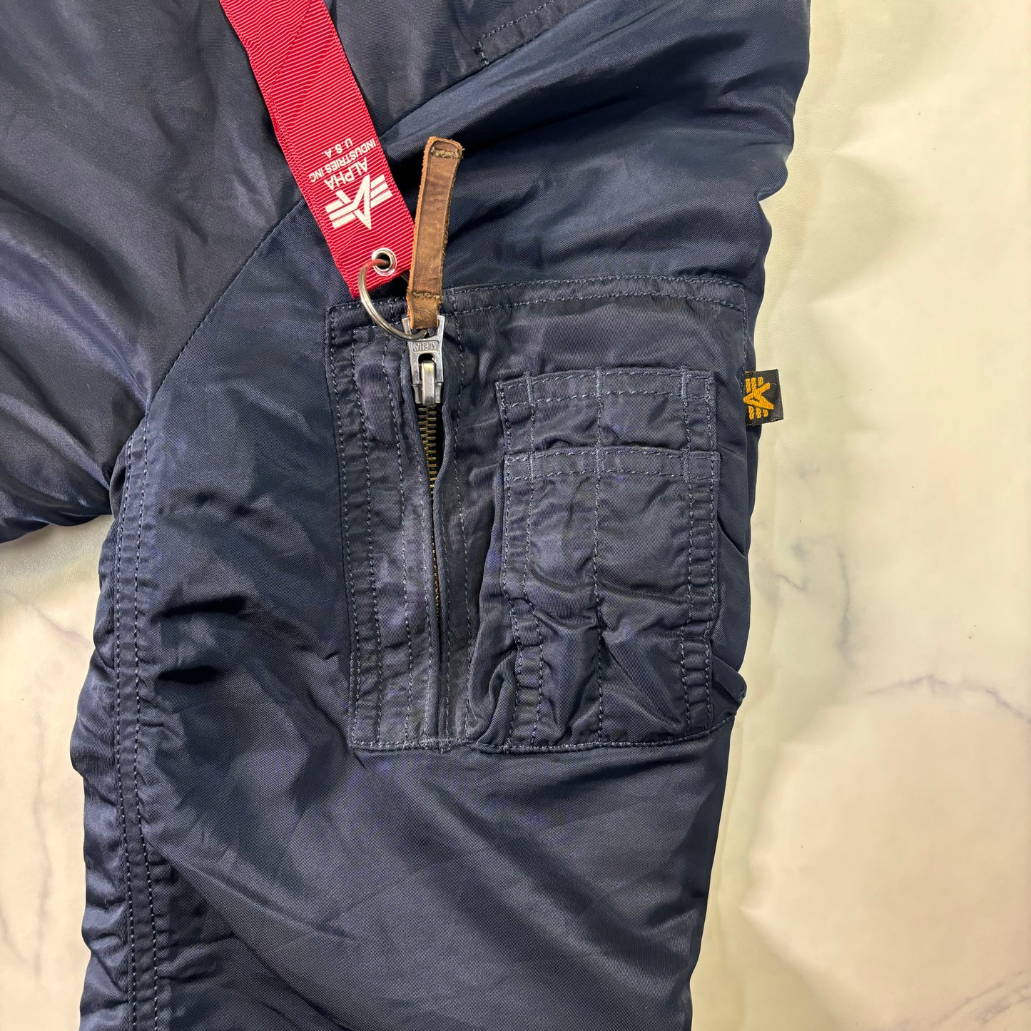 Alpha Industries MA-1 Flight Jacket Navy Blue 90s