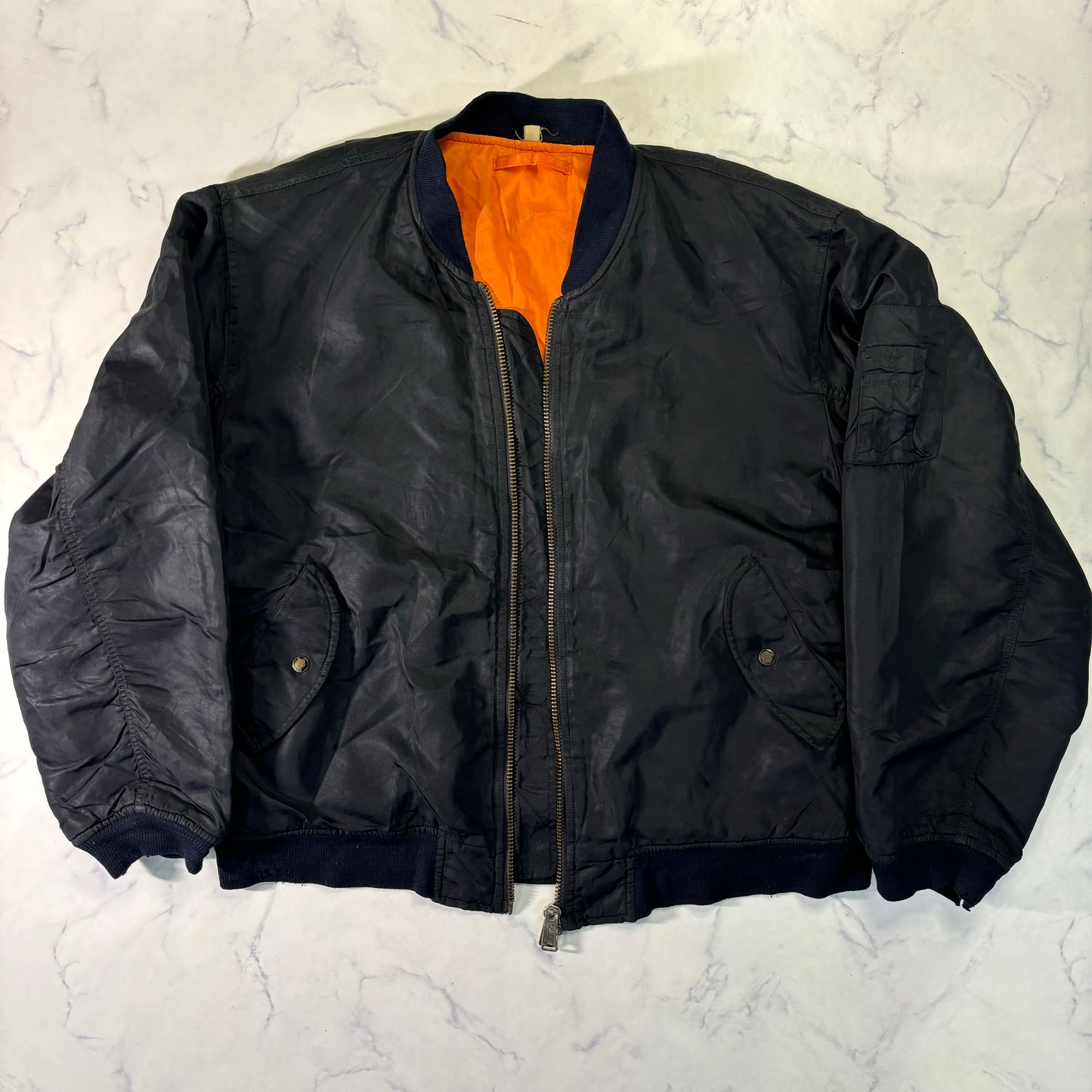 Alpha Industries MA-1 Flight Jacket Black 80s