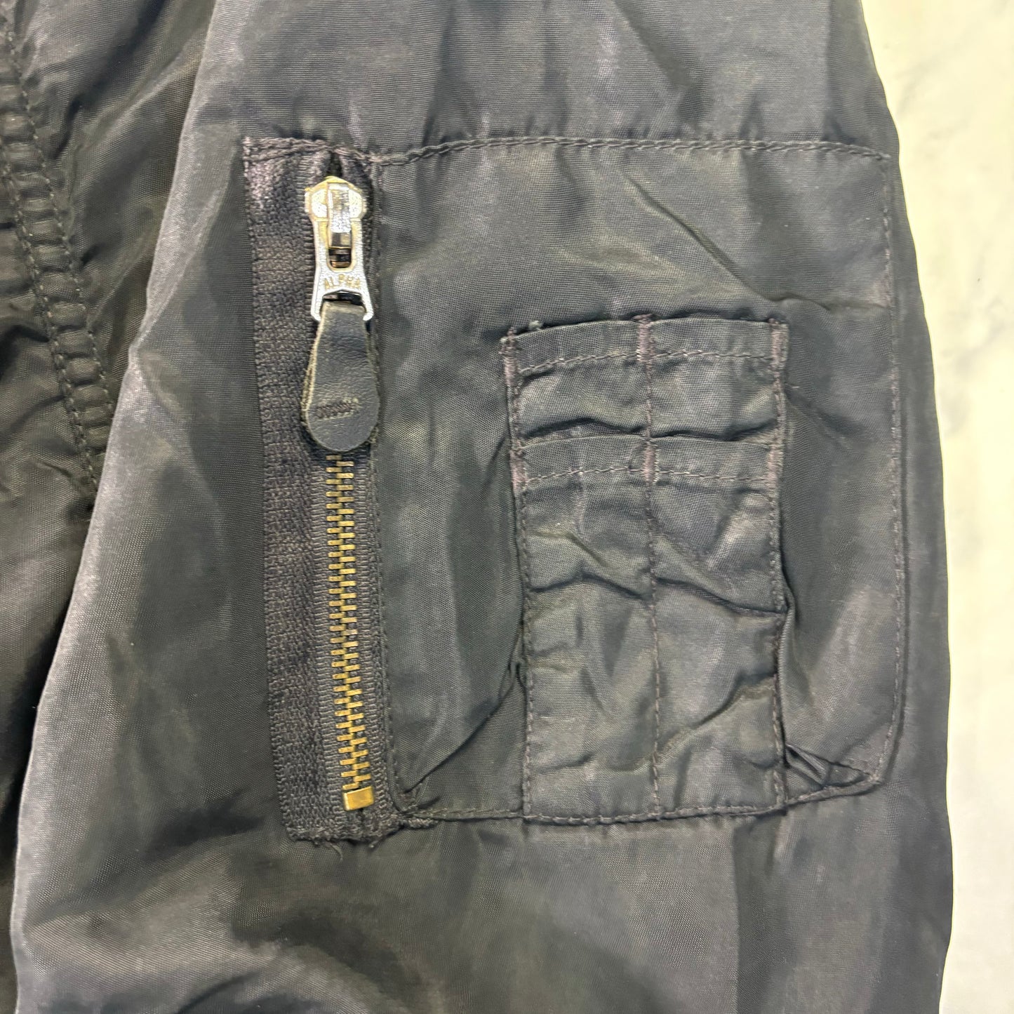 Alpha Industries MA-1 Flight Jacket Black 80s