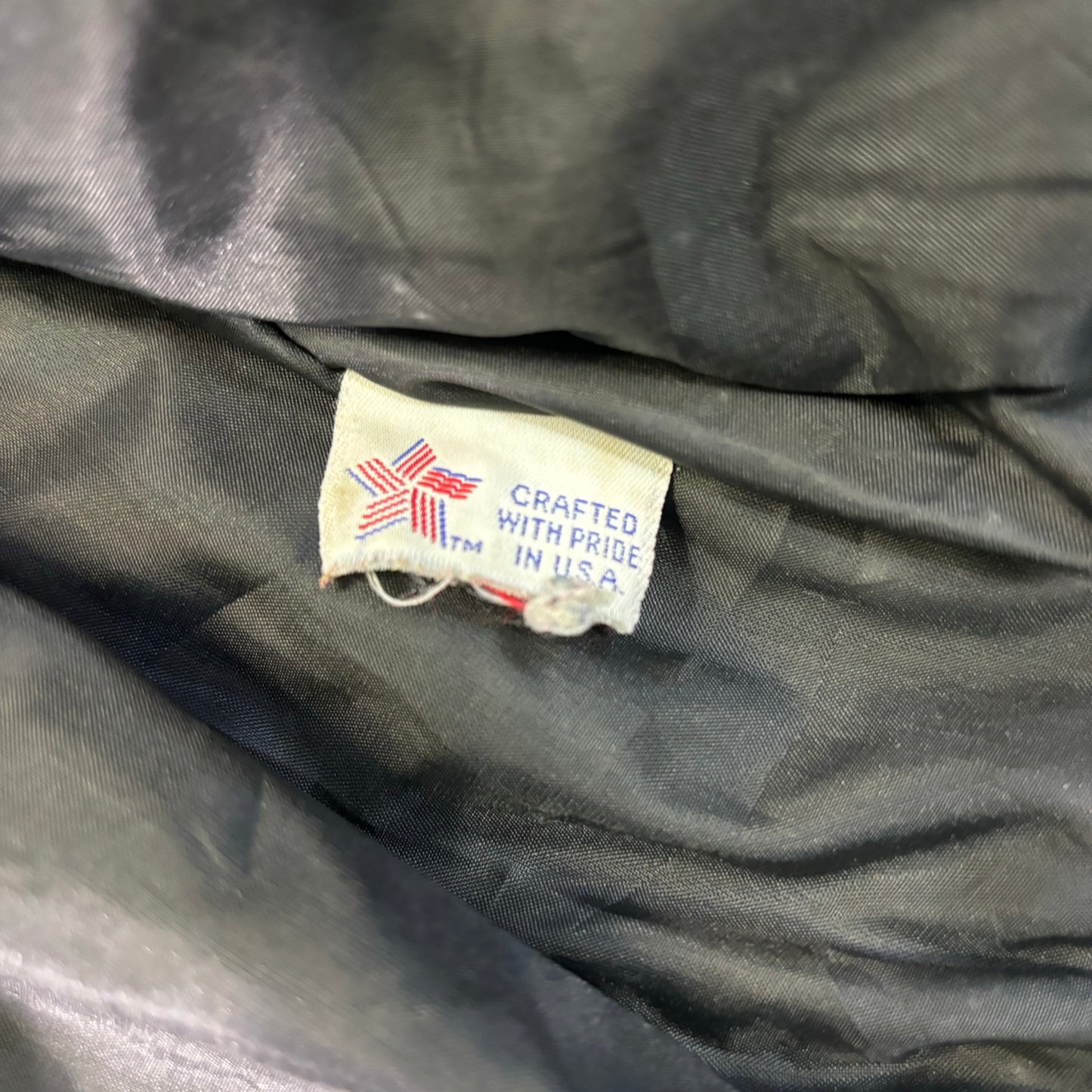 Schott Leather Bomber Jacket Black 90s Size44