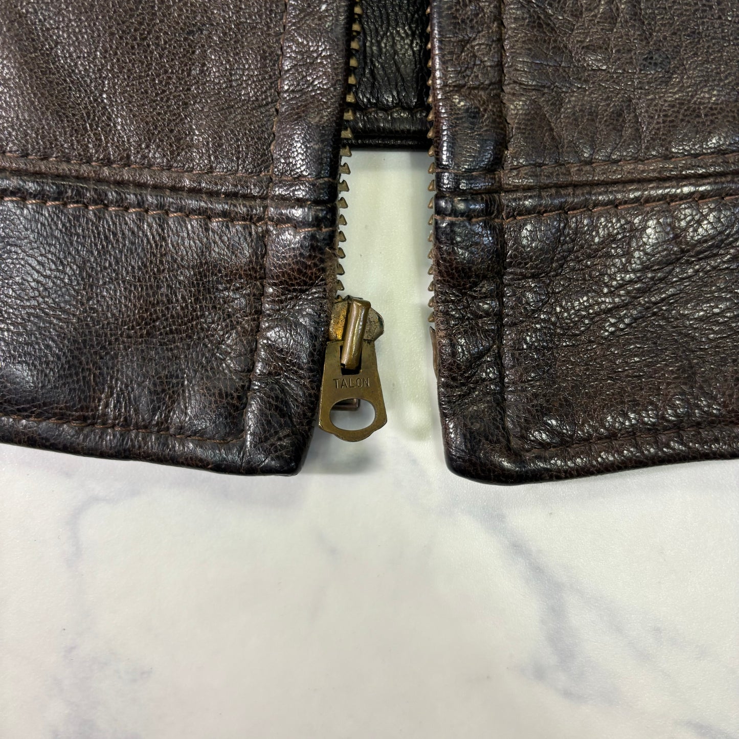 Schott Leather Cafe Racer Jacket Single Rider Black 90s M