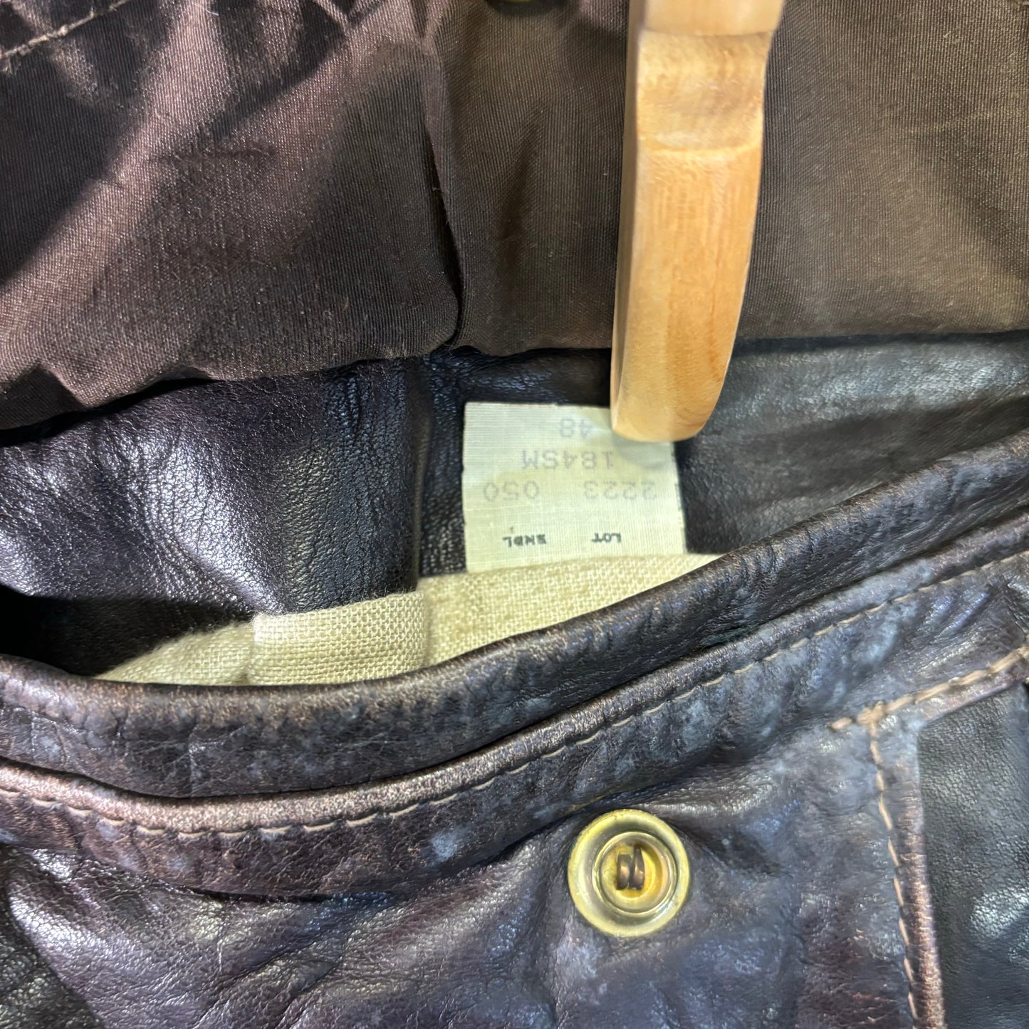 Schott A-2 Leather Flight Jacket Brown 80s Size48