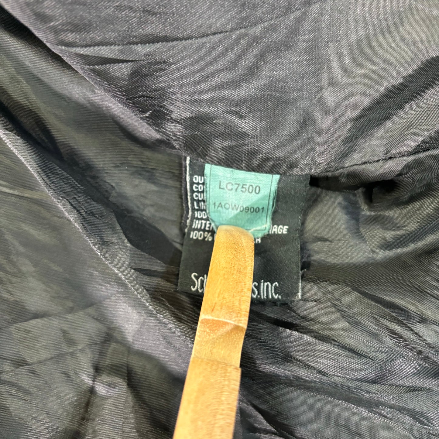 Schott Leather Hoodie Black 90s XXL