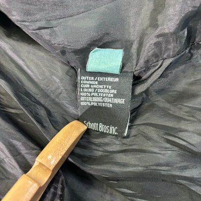 Schott Leather Hoodie Black 90s XXL