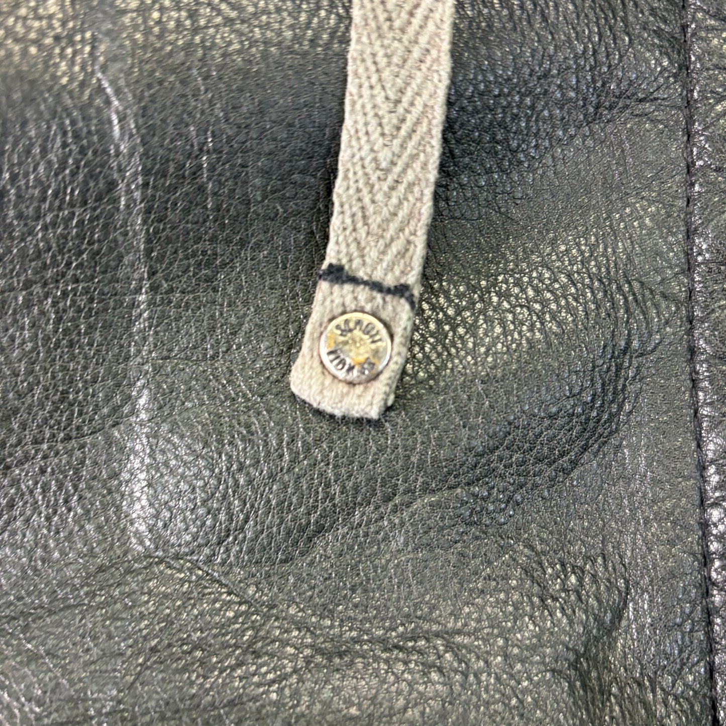 Schott Leather Hoodie Black 90s XXL