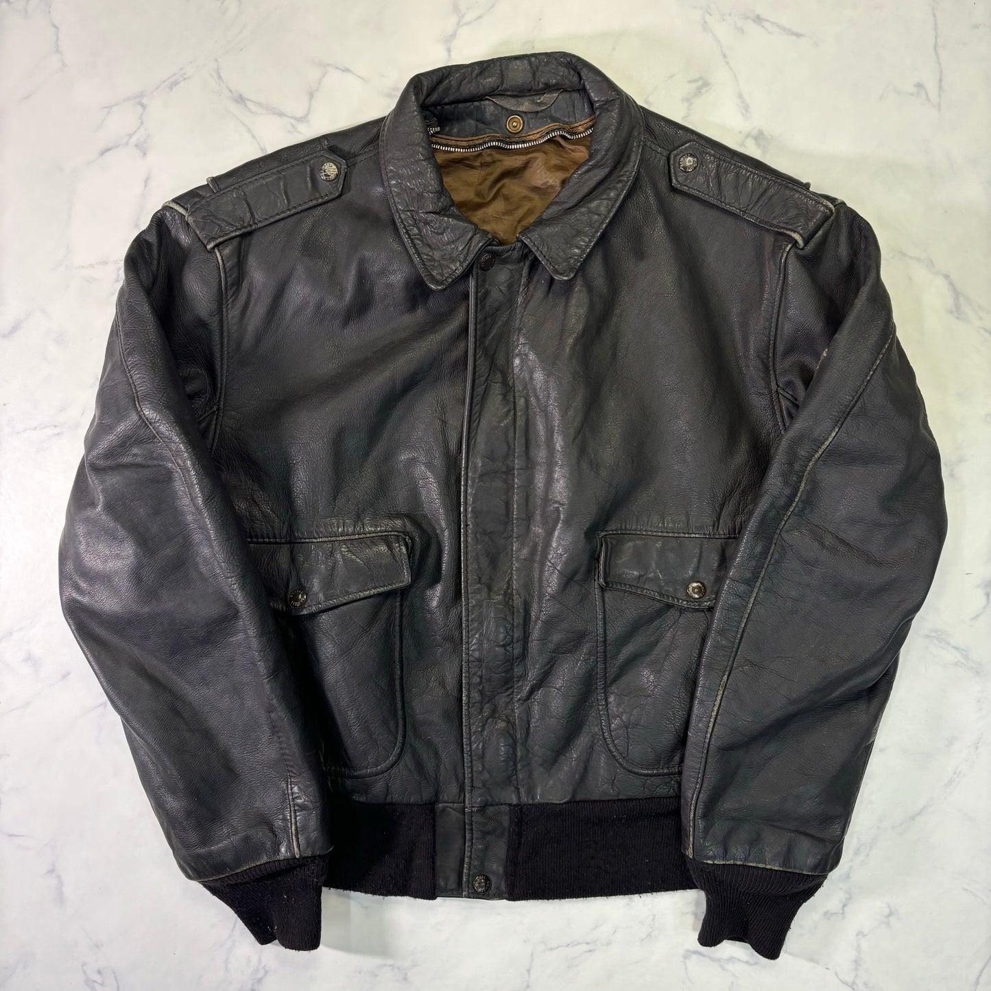 Schott A-2 Leather Flight Jacket Black XL
