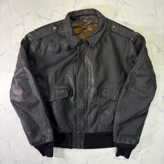 Schott A-2 Leather Flight Jacket Black XL
