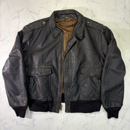 Schott A-2 Leather Flight Jacket Black XL