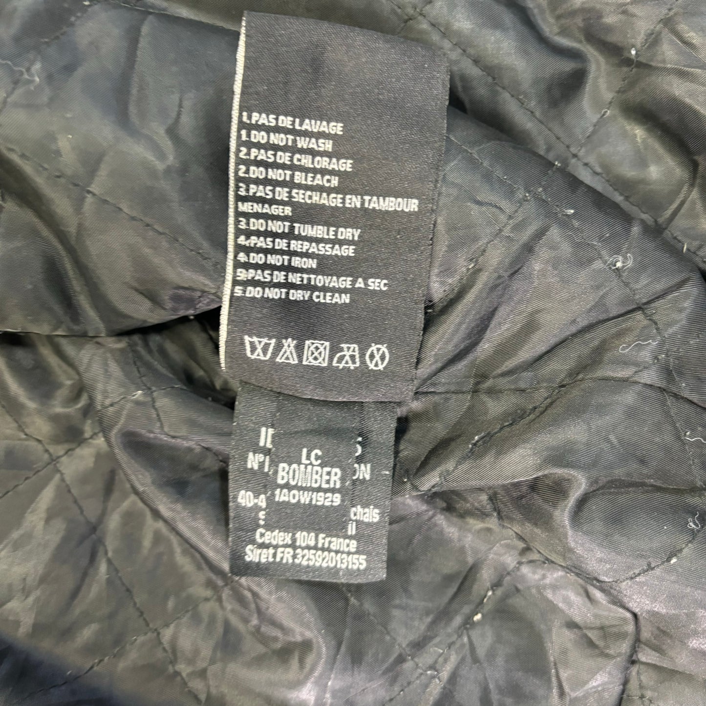 Schott Leather Bomber Jacket Black 90s S