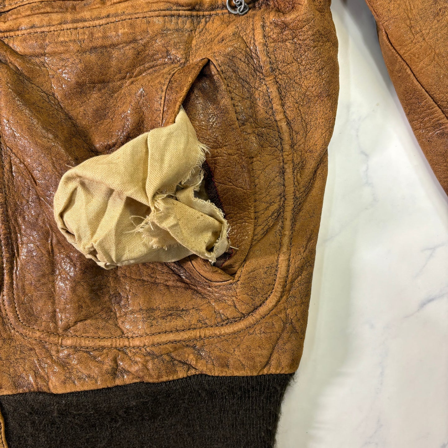 Schott A-2 Leather Flight Jacket Yellowish Brown 80s Size40