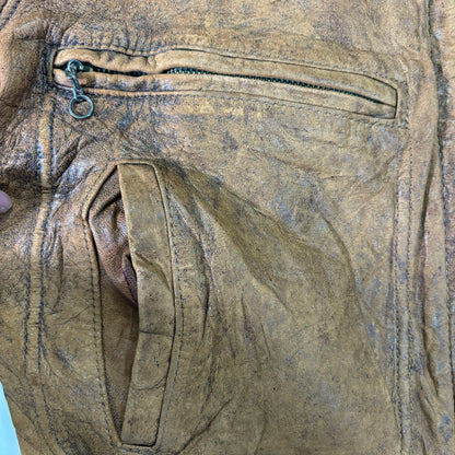 Schott A-2 Leather Flight Jacket Yellowish Brown 80s Size40