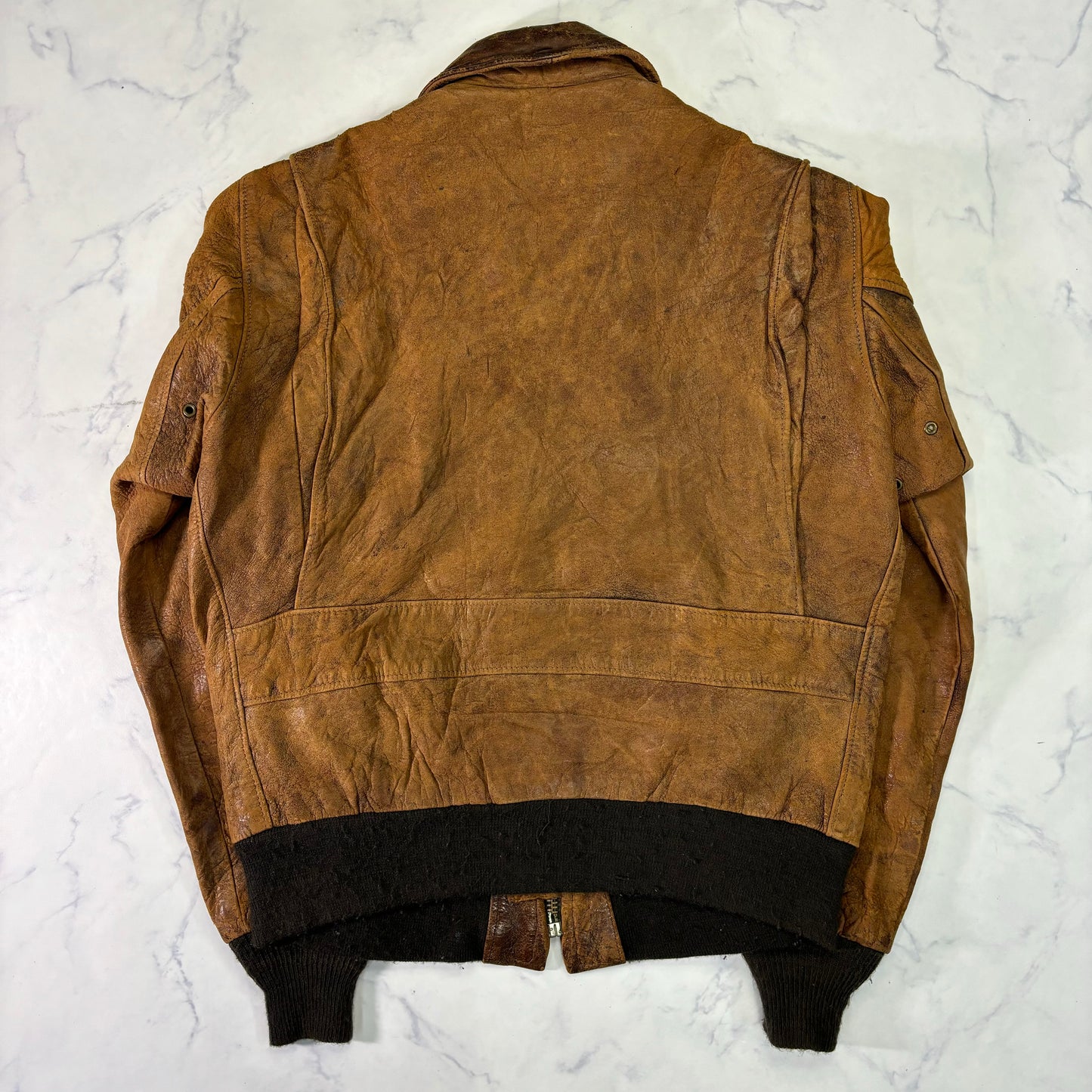 Schott A-2 Leather Flight Jacket Yellowish Brown 80s Size40