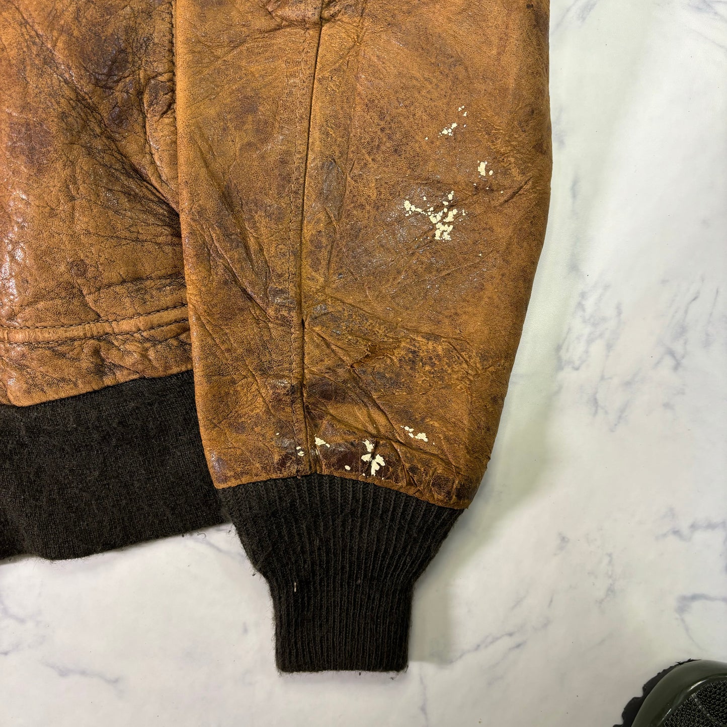 Schott A-2 Leather Flight Jacket Yellowish Brown 80s Size40