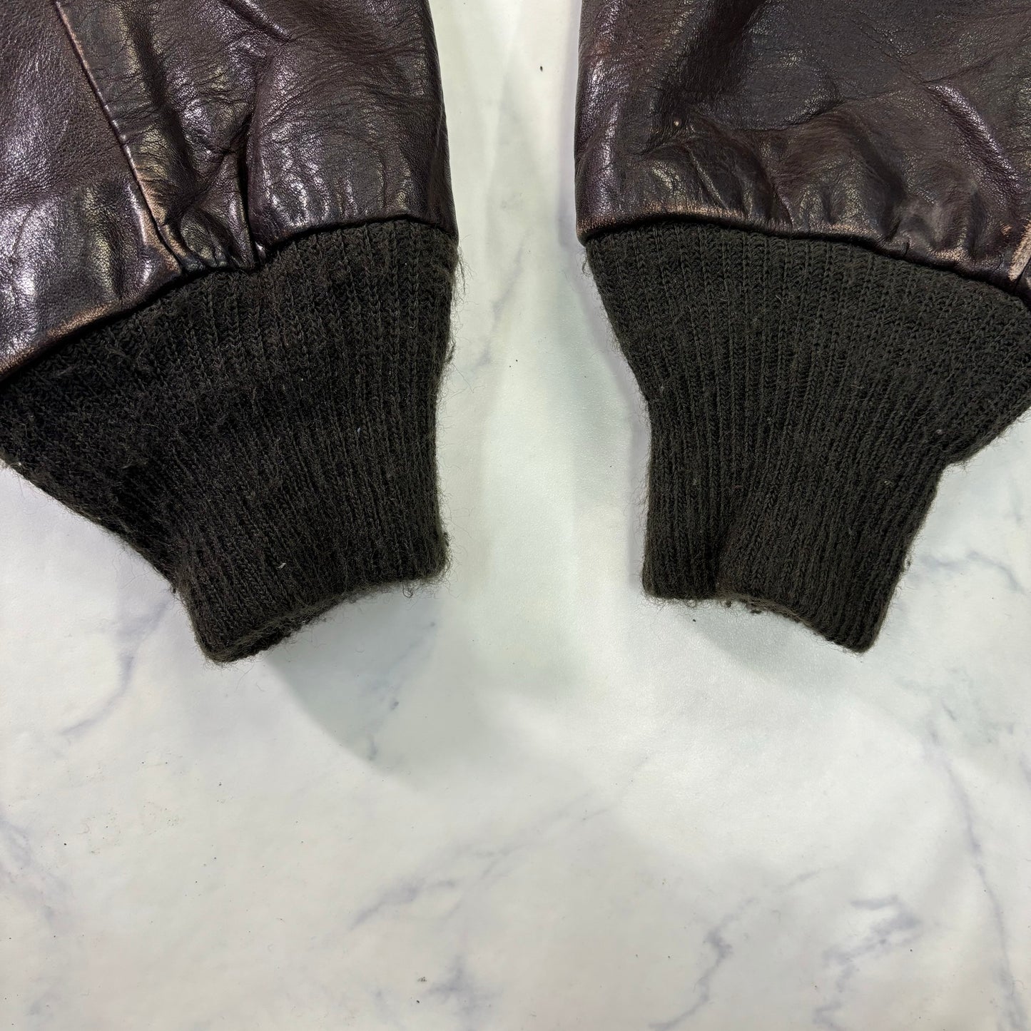 Schott A-2 Leather Flight Jacket Brown 80s Size48