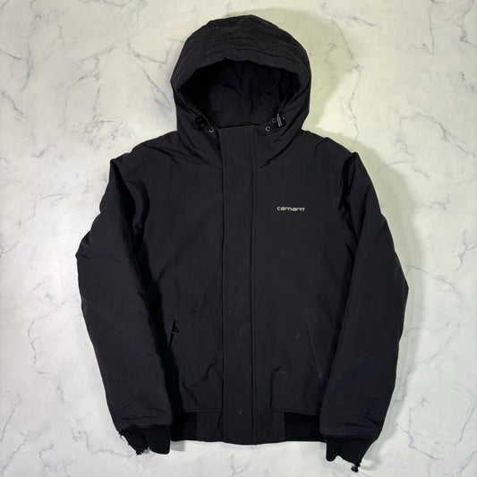 Carhartt Insulated Hooded Jacket Black Full Zip S