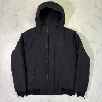Carhartt Insulated Hooded Jacket Black Full Zip S