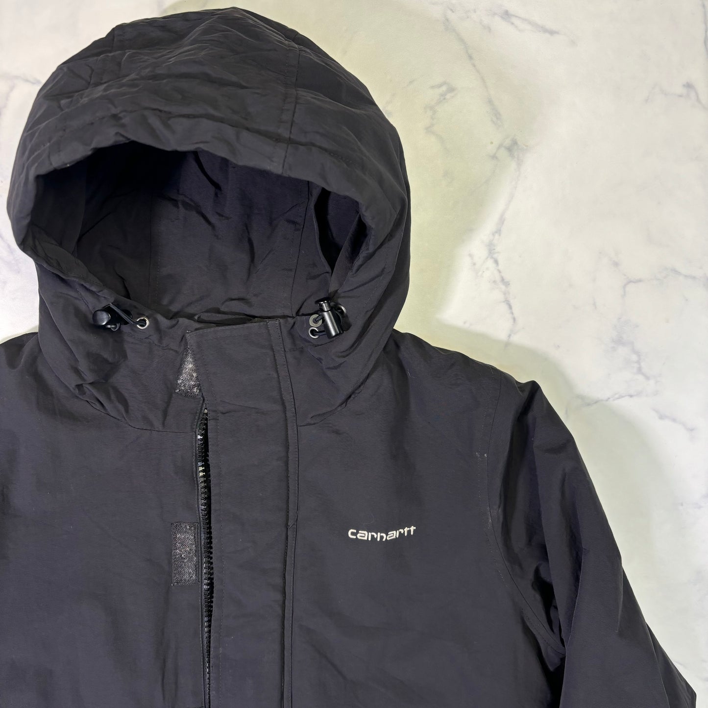 Carhartt Insulated Hooded Jacket Black Full Zip S