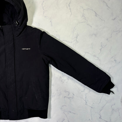 Carhartt Insulated Hooded Jacket Black Full Zip S