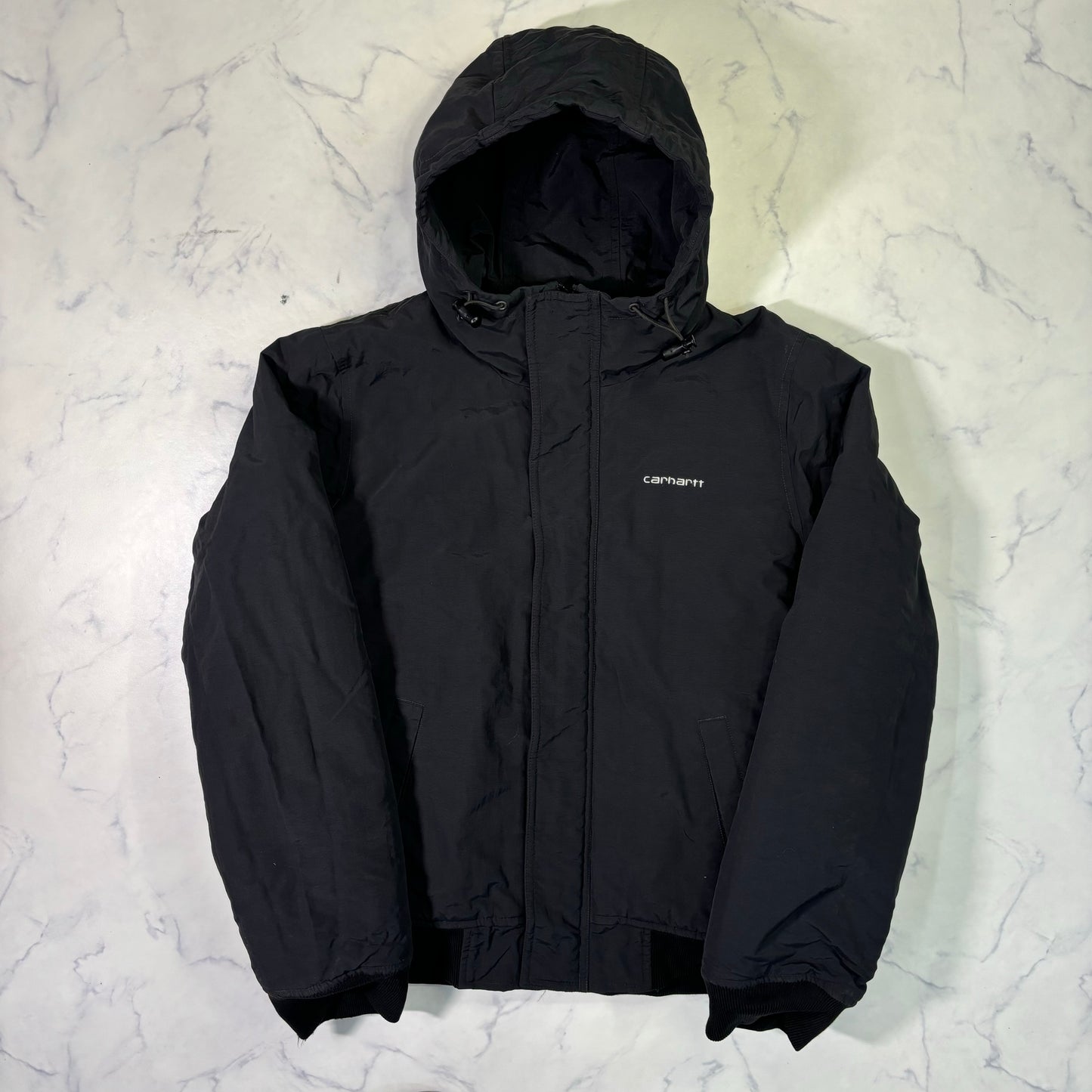 Carhartt Insulated Hooded Jacket Black Full Zip M