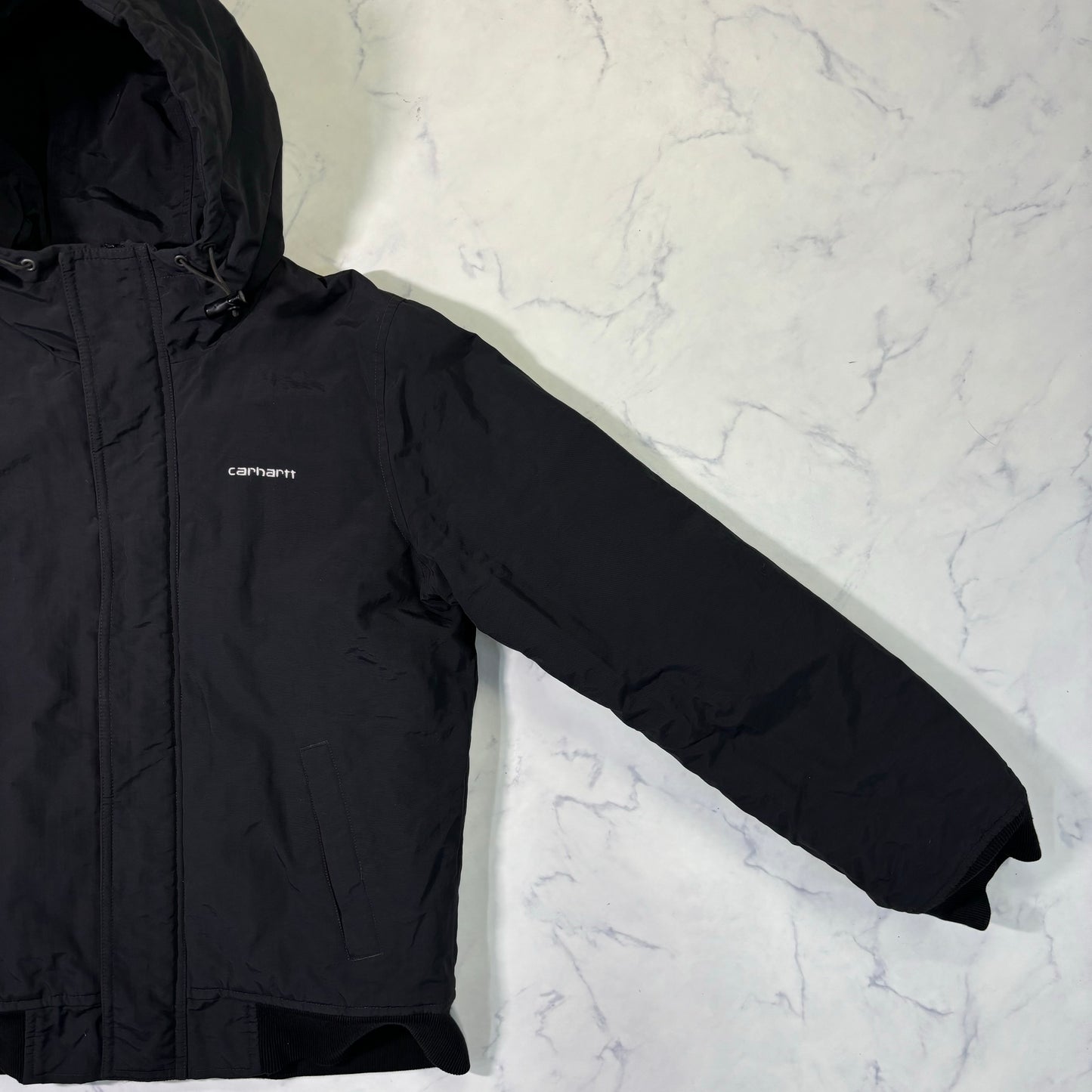 Carhartt Insulated Hooded Jacket Black Full Zip M