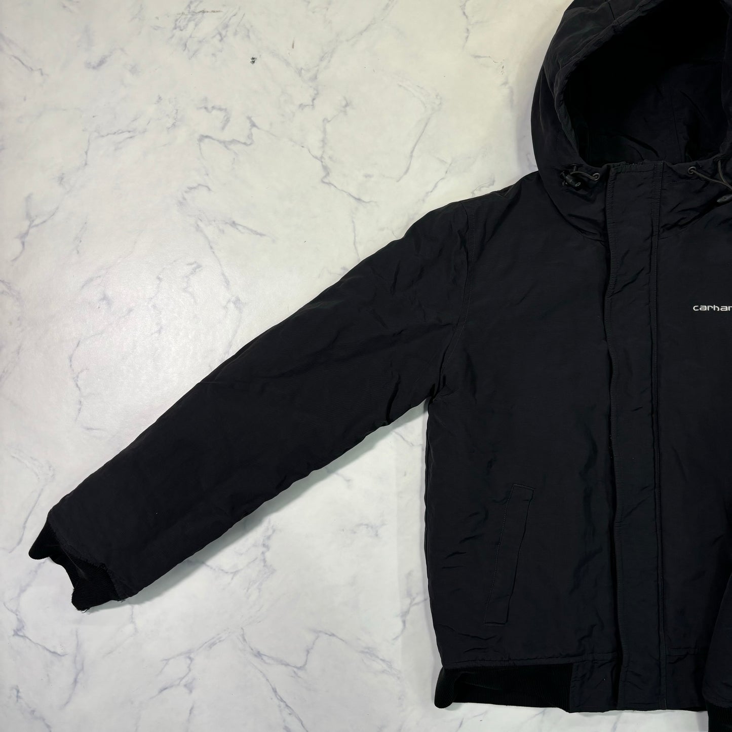 Carhartt Insulated Hooded Jacket Black Full Zip M