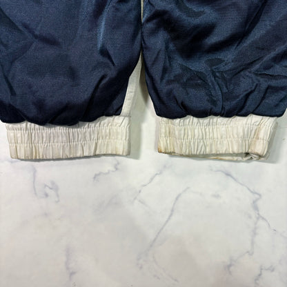 Schott Padded Nylon Jacket White Navy 90s Vintage