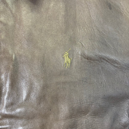 Polo Ralph Lauren Dark Brown Leather Jacket 90s XL vintage