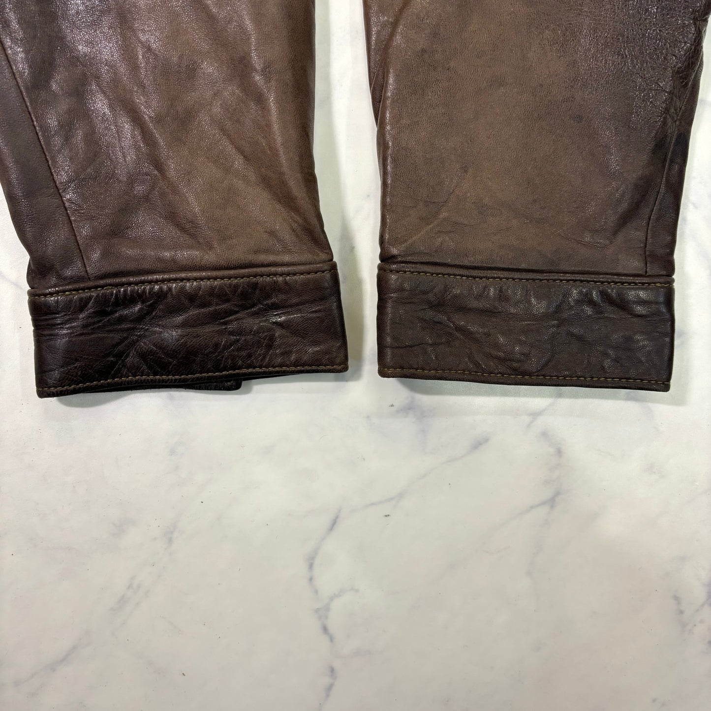 Polo Ralph Lauren Dark Brown Leather Jacket 90s XL vintage