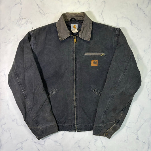 Carhartt J97 Detroit Jacket PTL Petrol Made in USA 90s Large Tall vintage