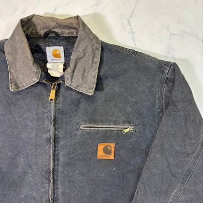 Carhartt J97 Detroit Jacket PTL Petrol Made in USA 90s Large Tall vintage