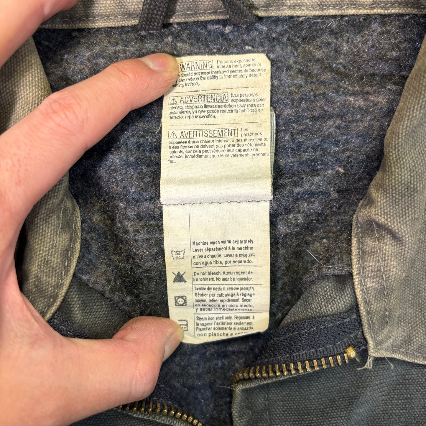 Carhartt J97 Detroit Jacket PTL Petrol Made in USA 90s Large Tall vintage