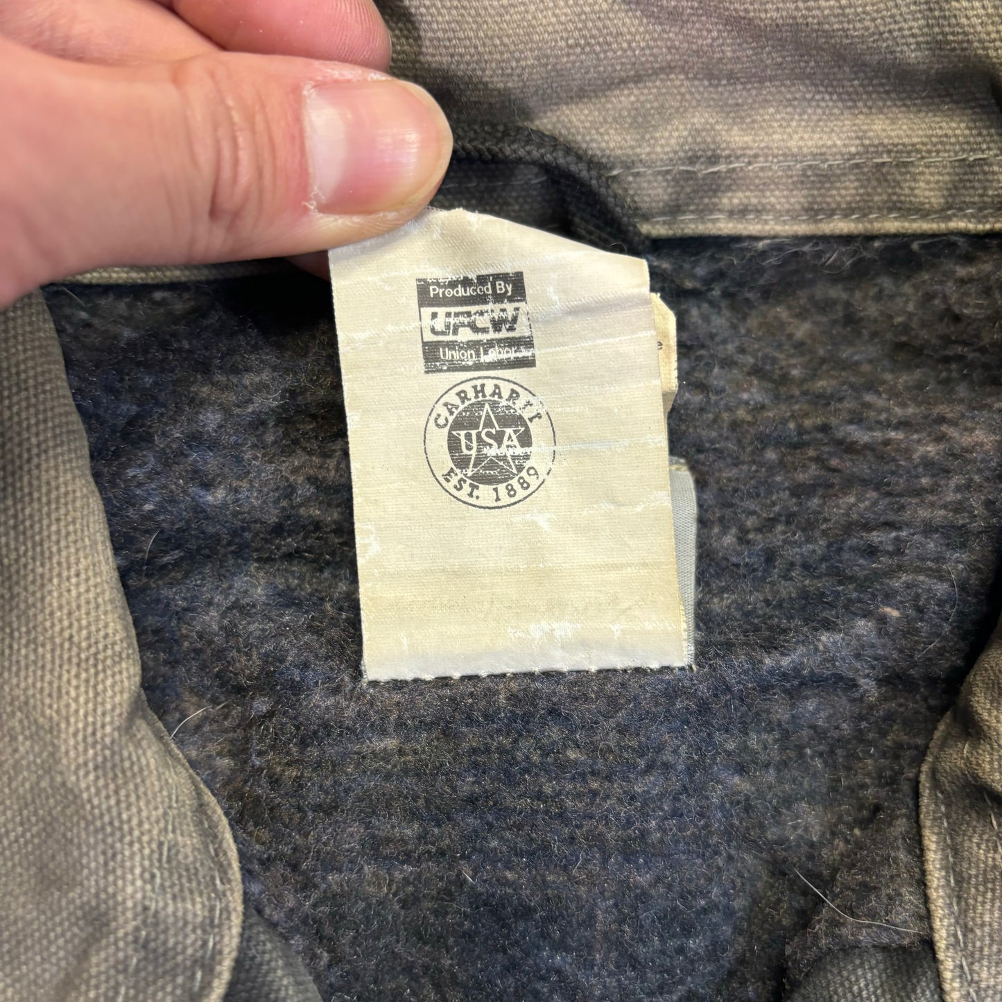 Carhartt J97 Detroit Jacket PTL Petrol Made in USA 90s Large Tall vintage