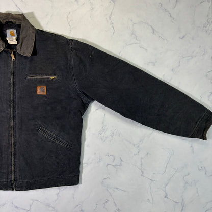 Carhartt J97 Detroit Jacket PTL Petrol Made in USA 90s Large Tall vintage