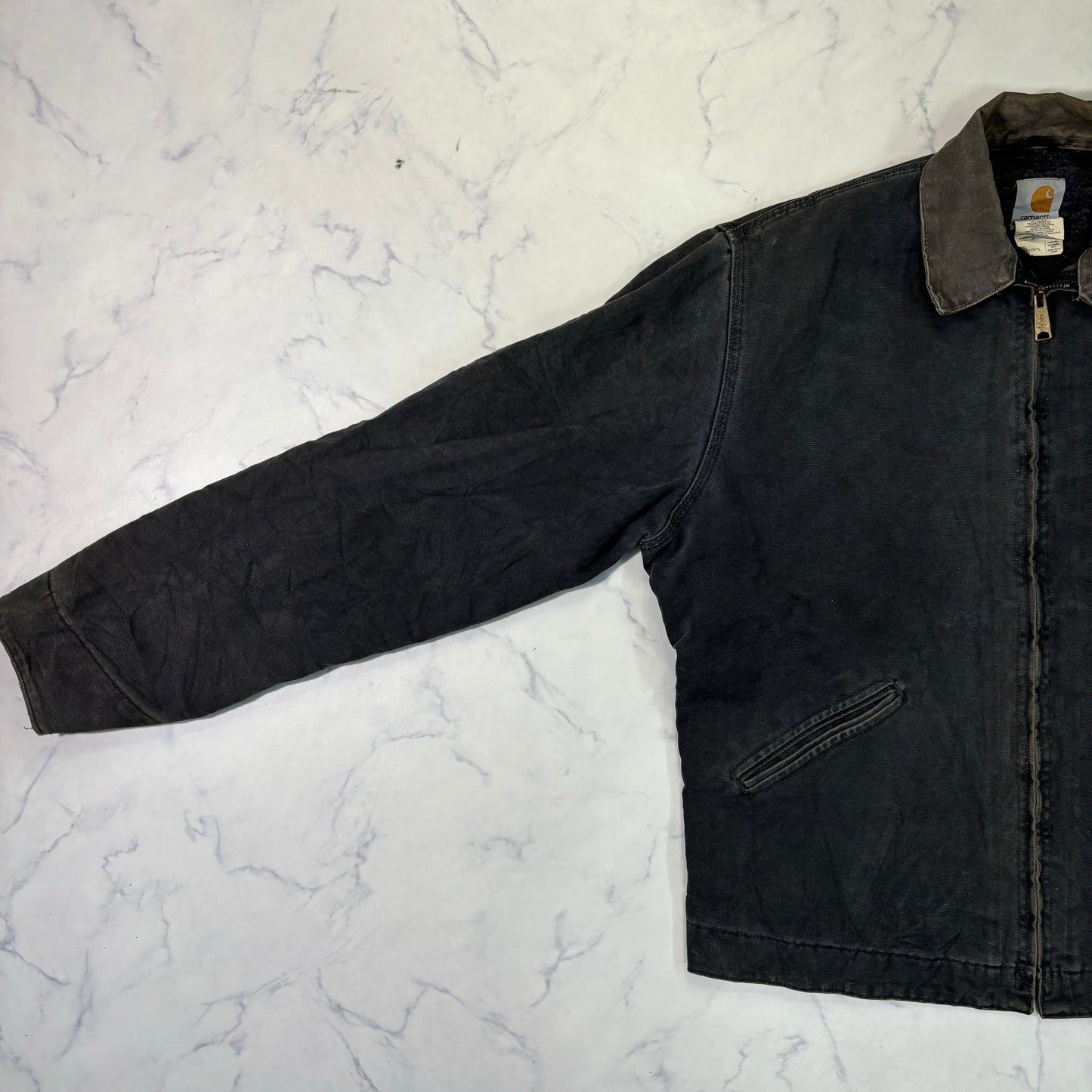 Carhartt J97 Detroit Jacket PTL Petrol Made in USA 90s Large Tall vintage