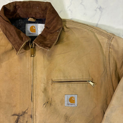 Carhartt J01 Detroit Jacket Brown Made in USA 90s Size 44 vintage