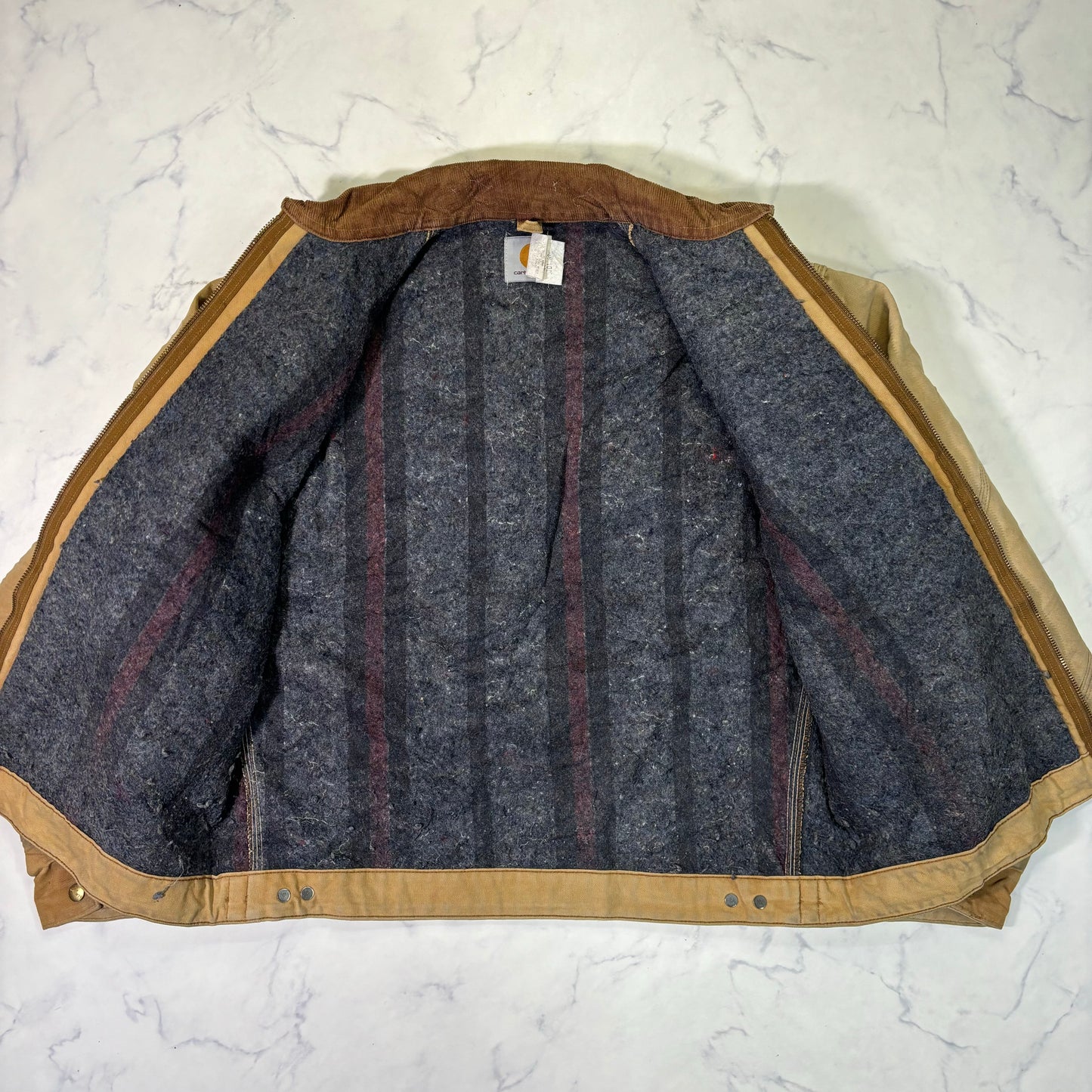 Carhartt J01 Detroit Jacket Brown Made in USA 90s Size 44 vintage
