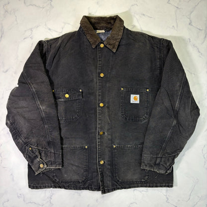 Carhartt Chore Coat Blanket Lined Duck Jacket 90s Black vintage