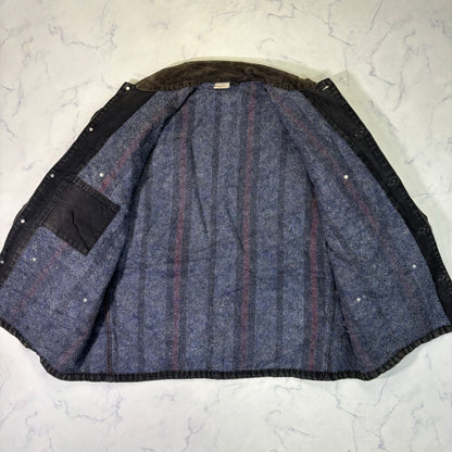 Carhartt Chore Coat Blanket Lined Duck Jacket 90s Black vintage