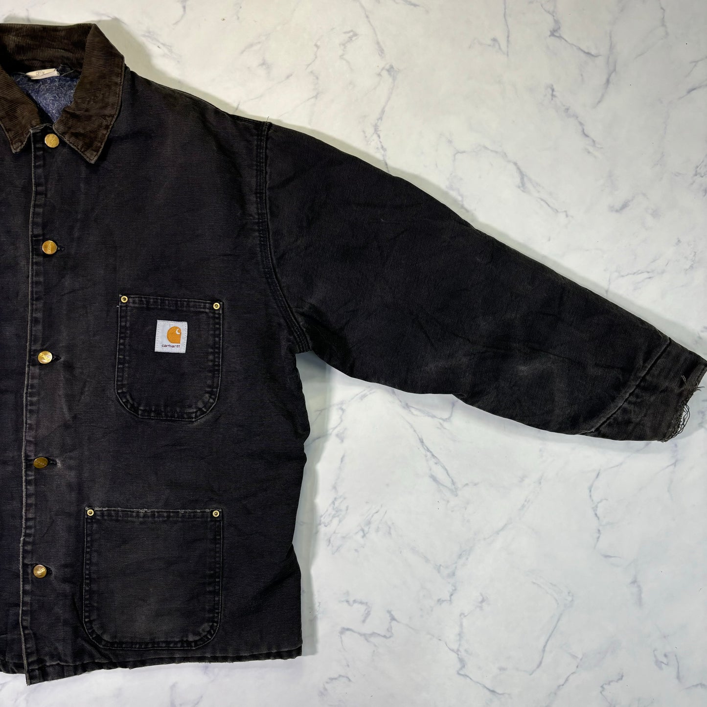 Carhartt Chore Coat Blanket Lined Duck Jacket 90s Black vintage