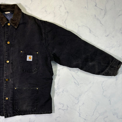 Carhartt Chore Coat Blanket Lined Duck Jacket 90s Black vintage