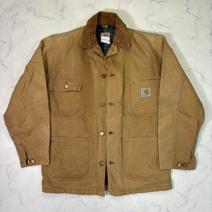 Carhartt Chore Coat Blanket Lined Duck Jacket 90s Brown vintage